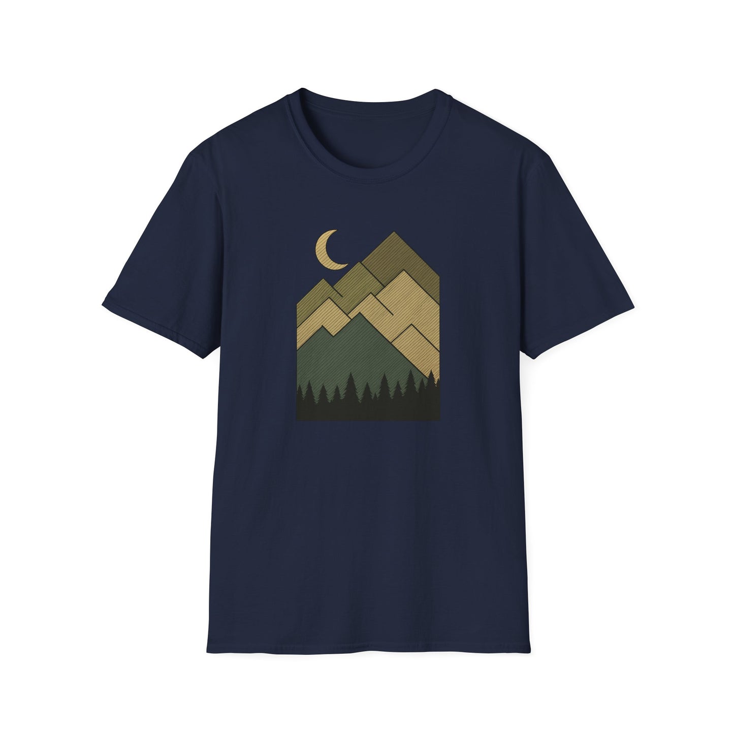 Moon Over Lined Mountains T-shirt