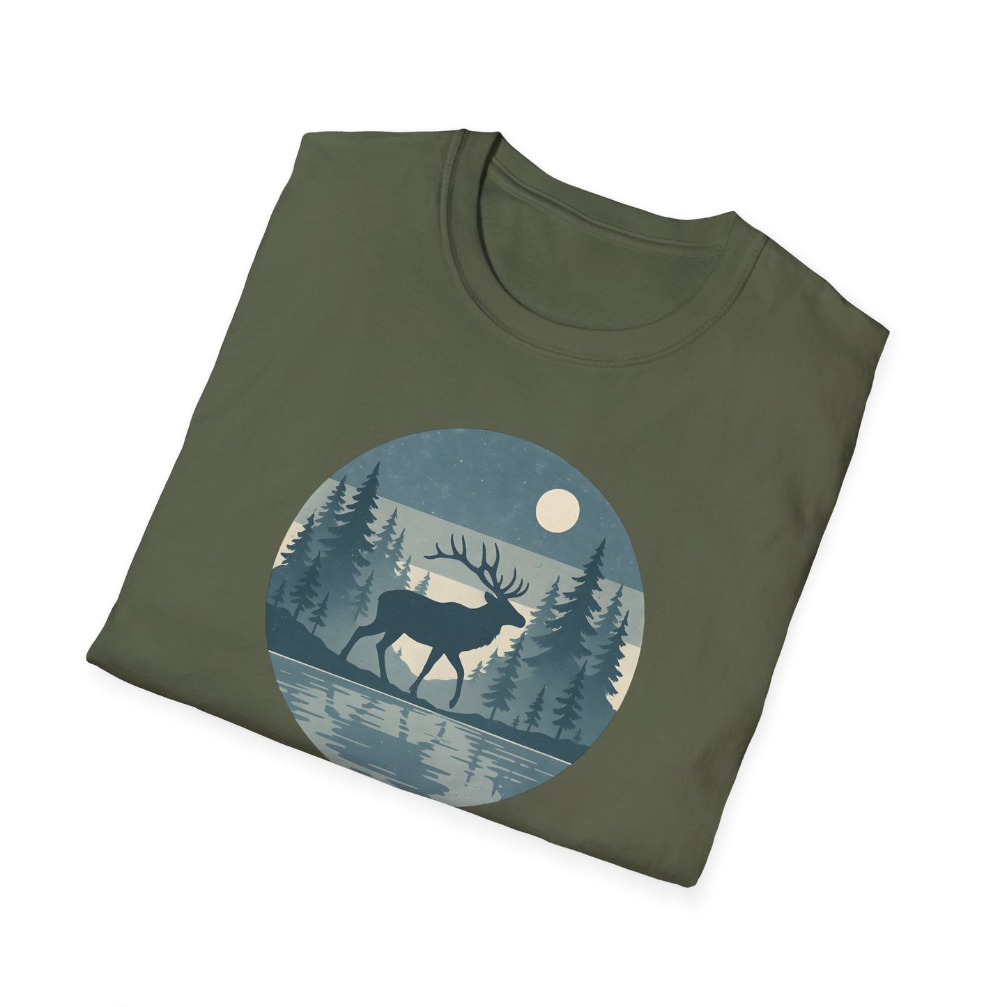 Elk Under Moonlight