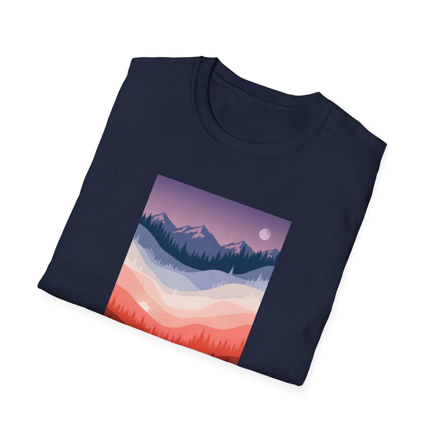 Day and Night Layered Landscape T-shirt