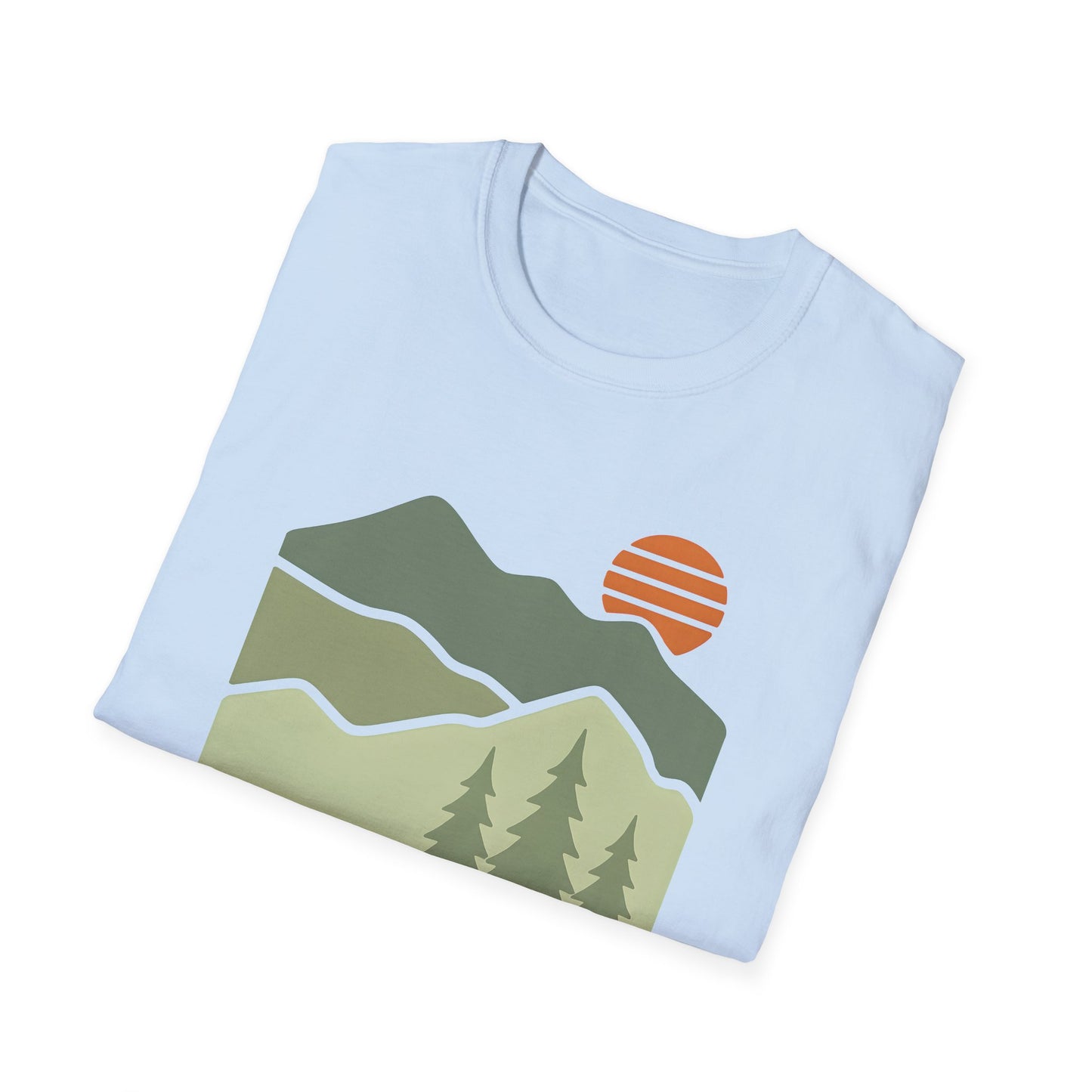 Striped Sun Over Mountain Layers T-shirt