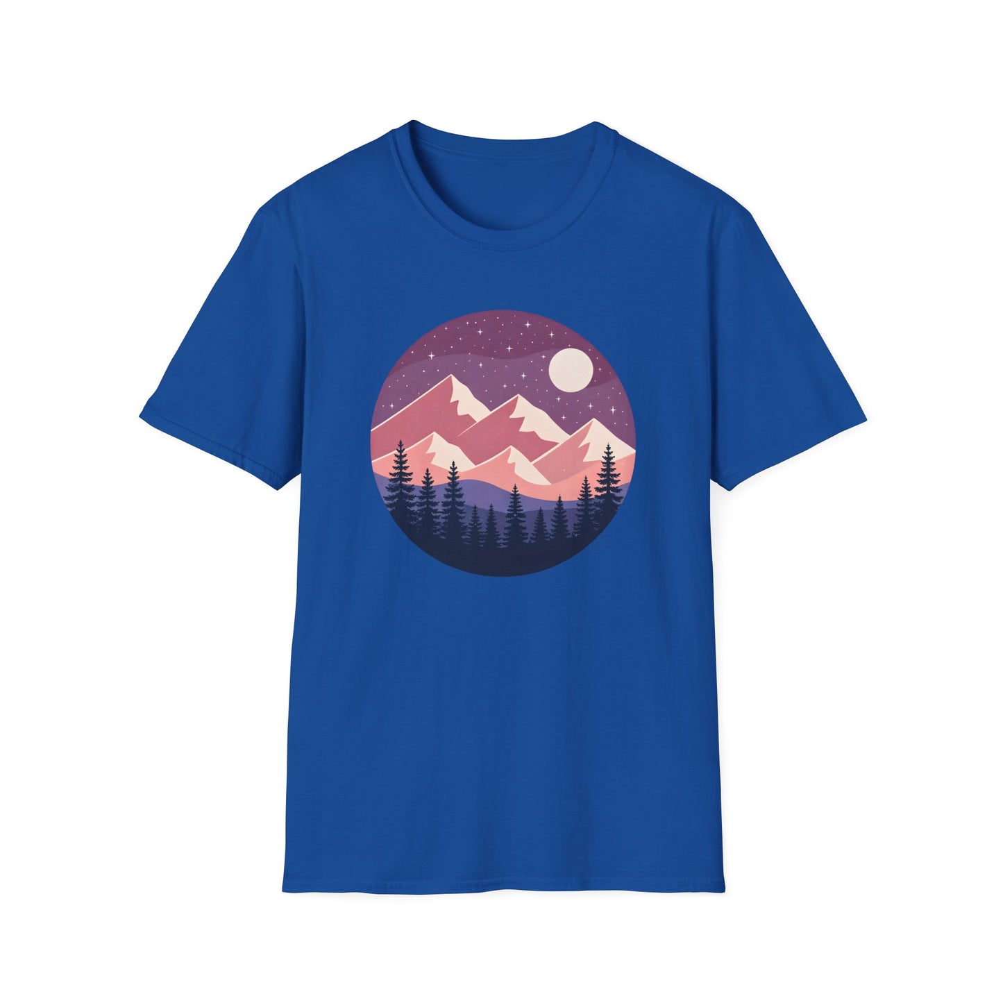 Purple Night Sky Over Mountains T-shirt