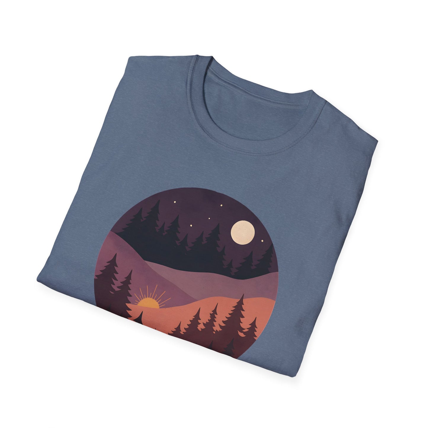 Sun Moon Layered Landscape T-shirt