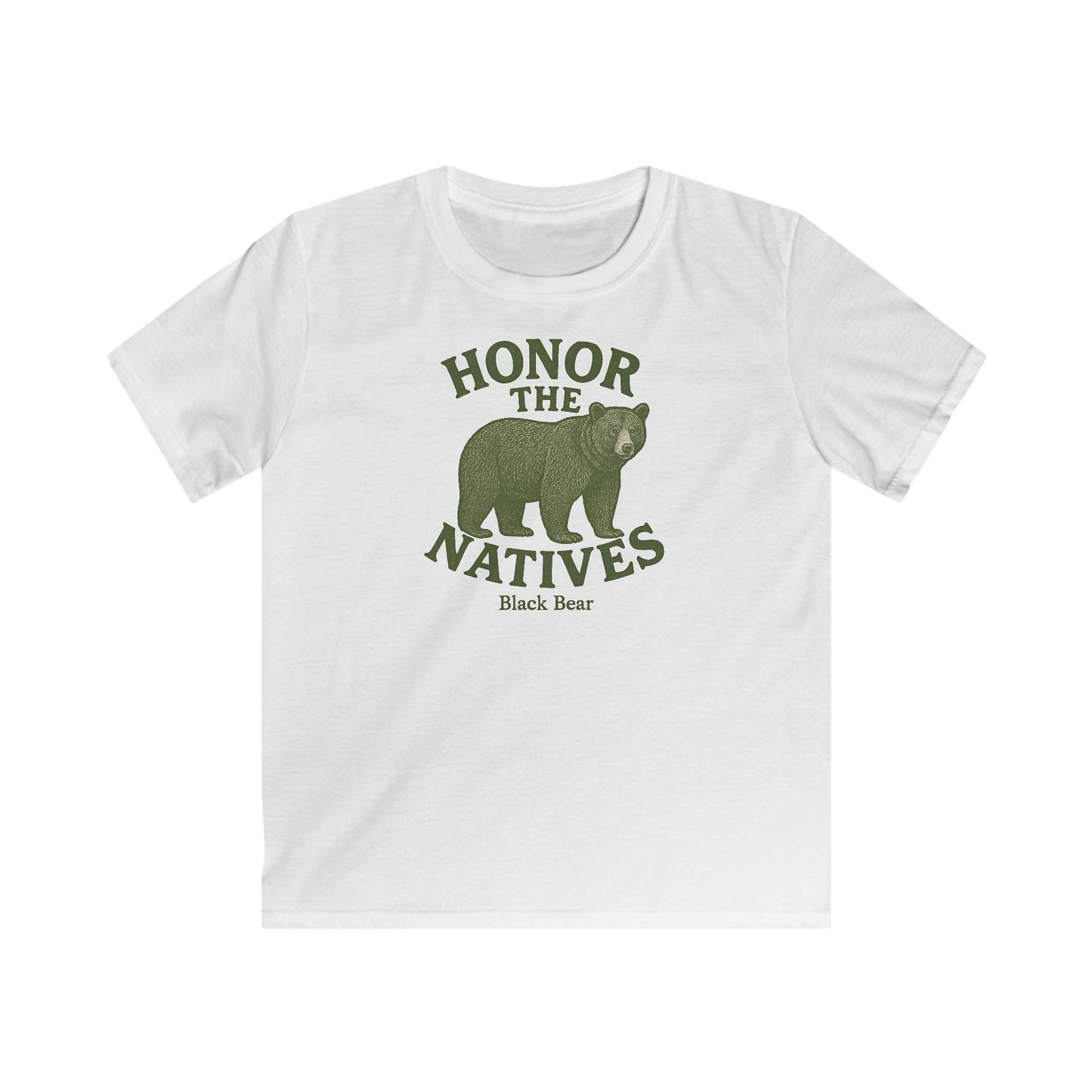 Children's Honor The Natives Rugged Black Bear T-shirt