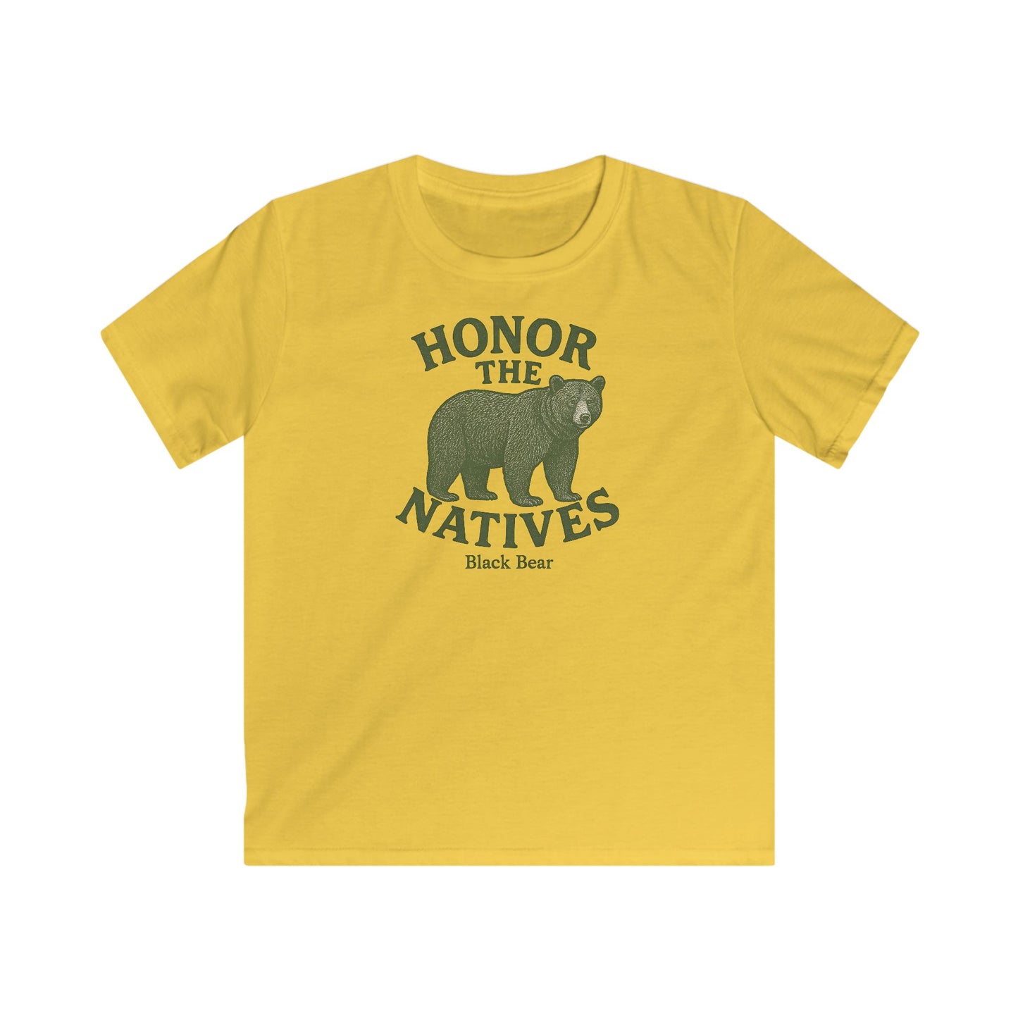 Children's Honor The Natives Rugged Black Bear T-shirt