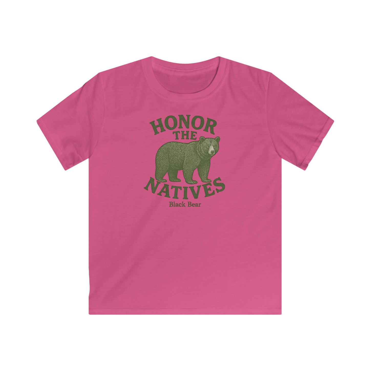 Children's Honor The Natives Rugged Black Bear T-shirt