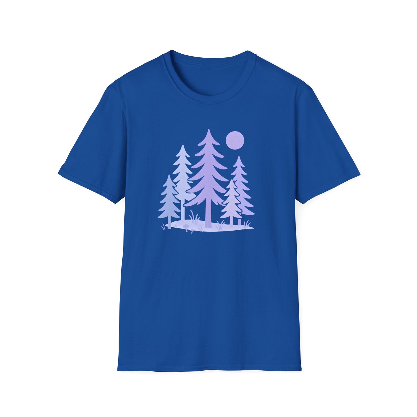 Serene Purple Forest Drawing T-shirt