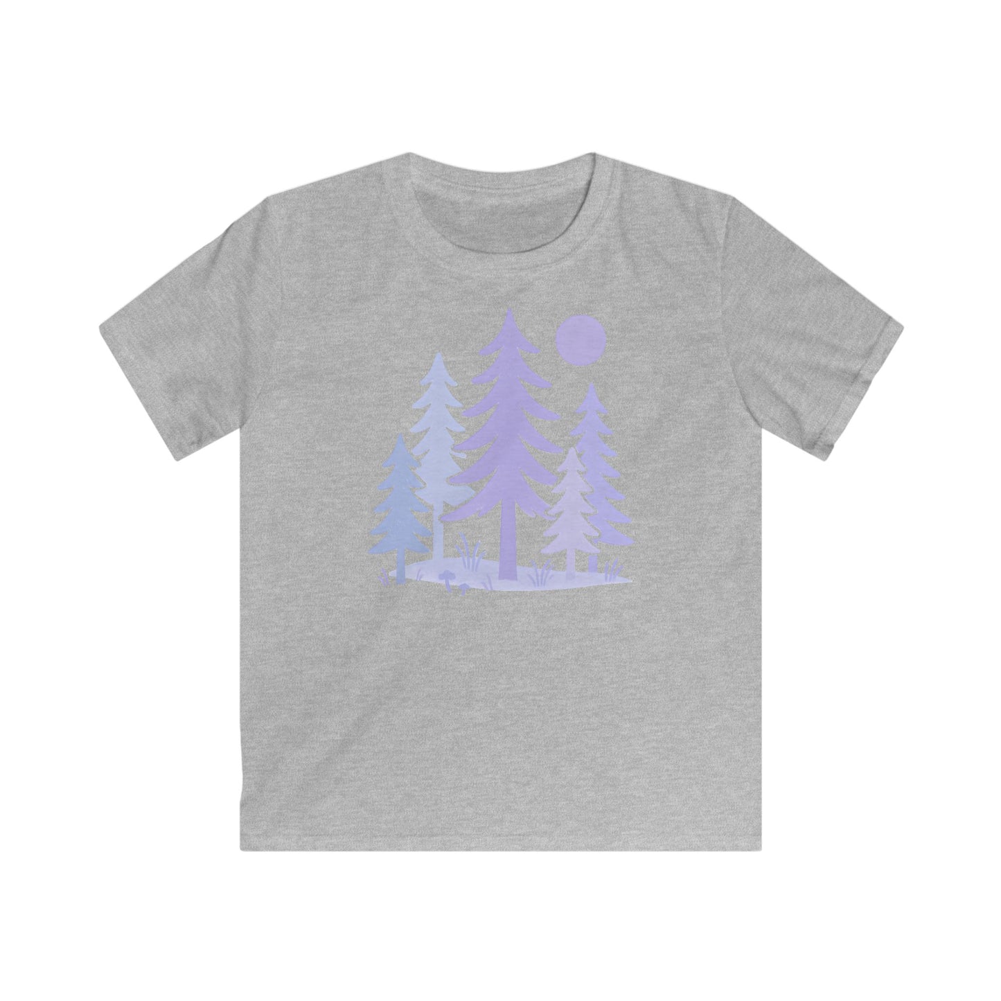 Children’s Serene Purple Forest Drawing T-shirt