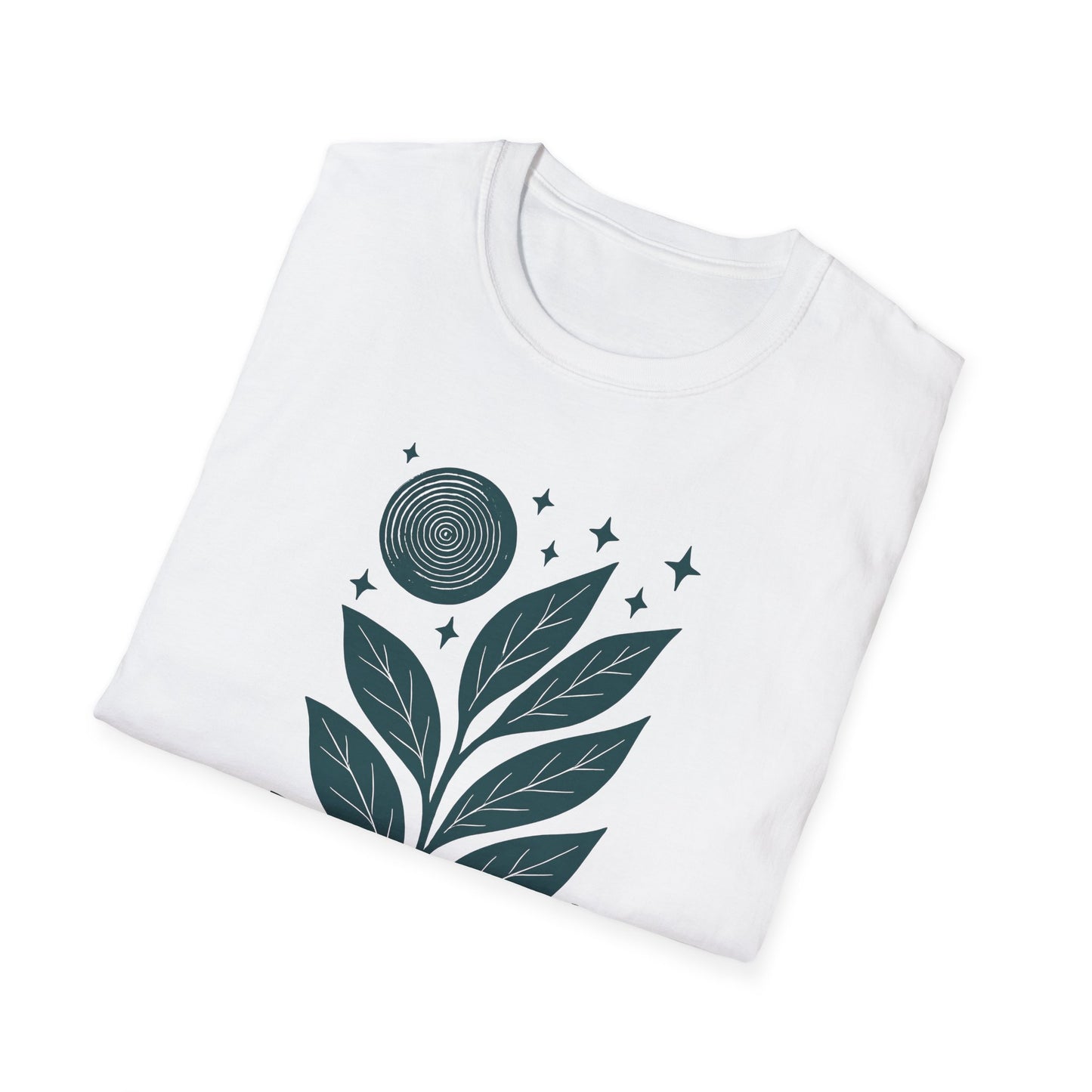 Celestial Leaves Under Moon Glow T-shirt