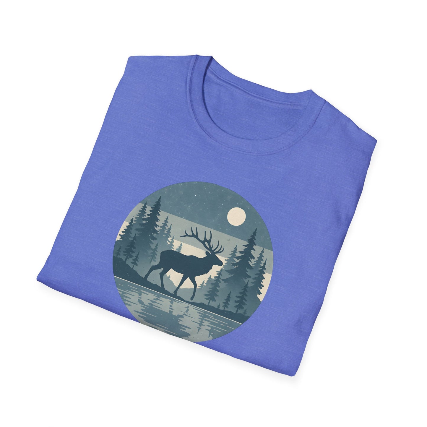 Elk Under Moonlight