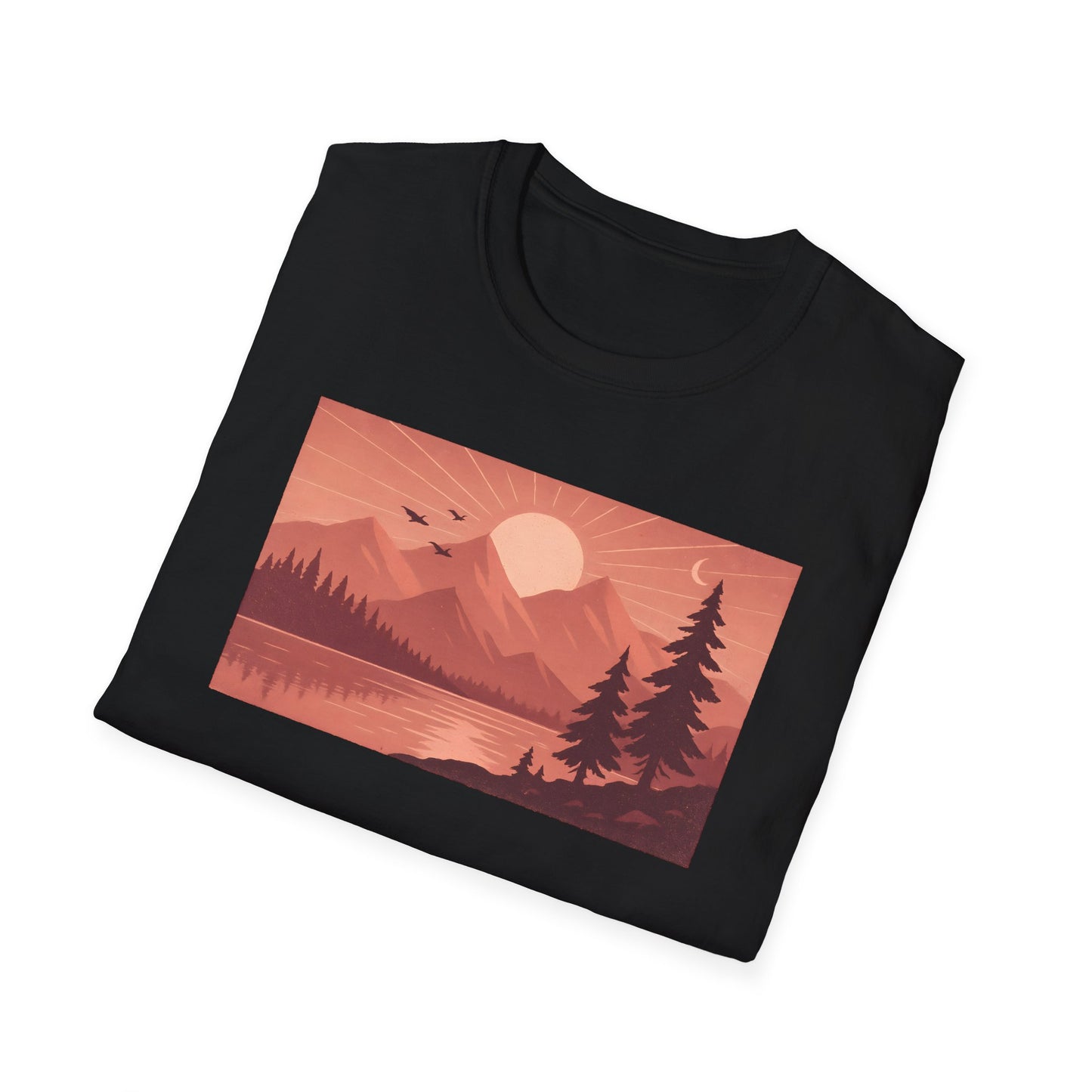 Mountain Lake Landscape Pinkscale