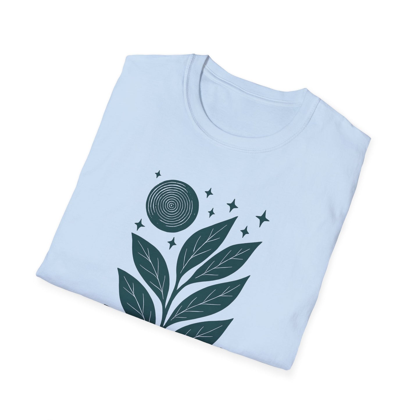 Celestial Leaves Under Moon Glow T-shirt