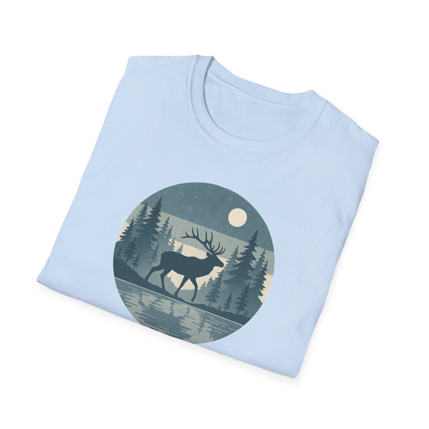 Elk Under Moonlight