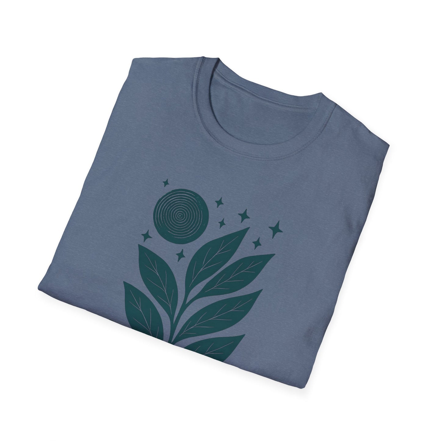 Celestial Leaves Under Moon Glow T-shirt