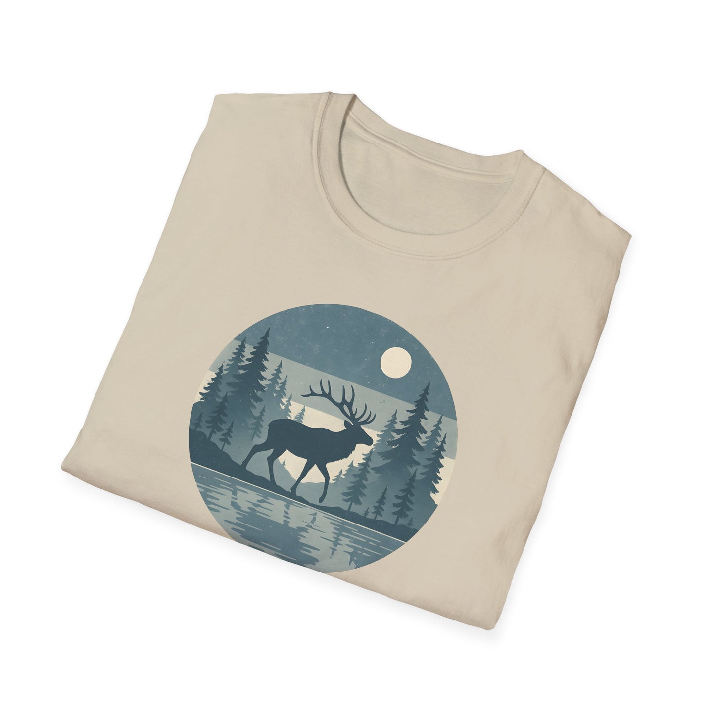 Elk Under Moonlight