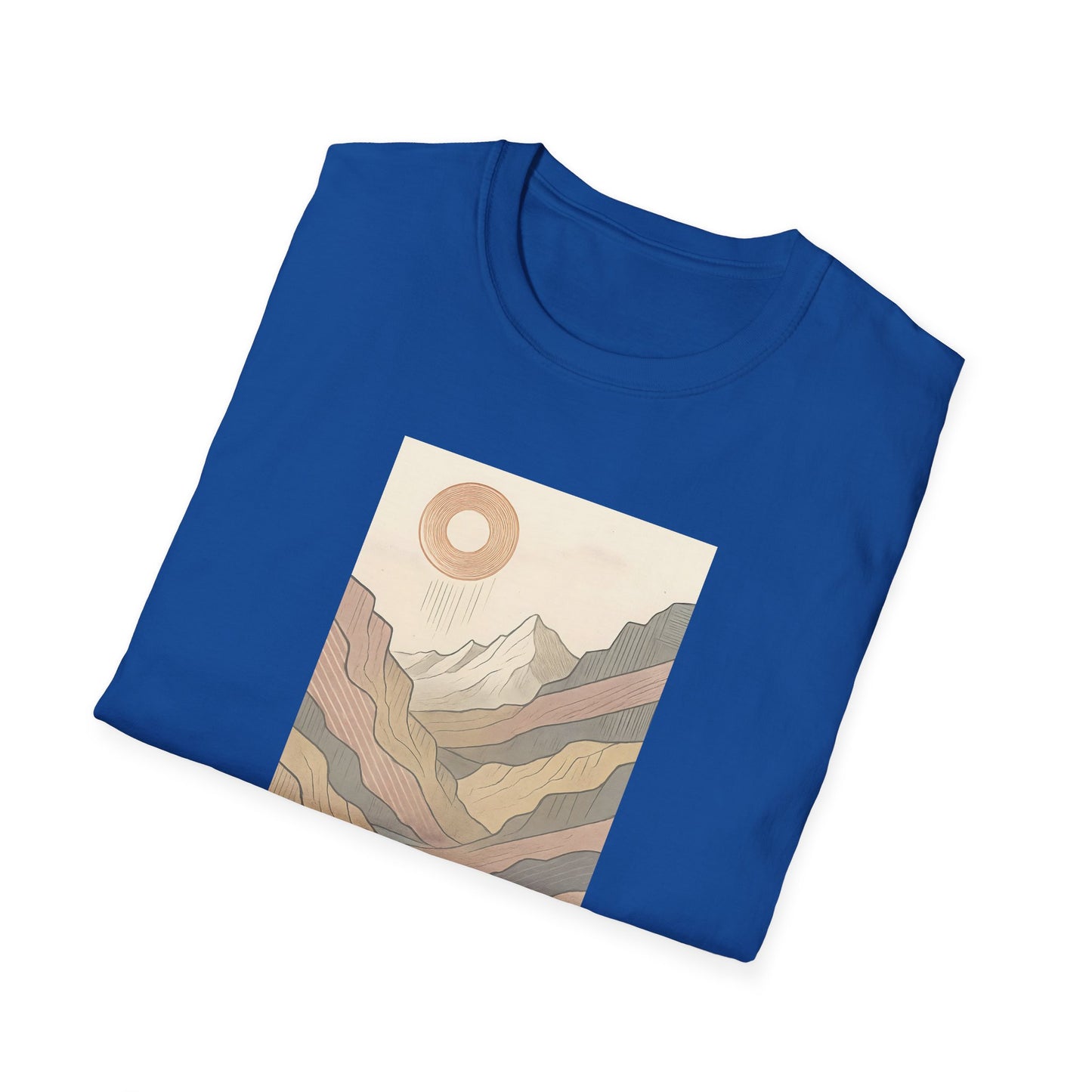 Deep Sun Over Geometrical Mountain Valley T-shirt