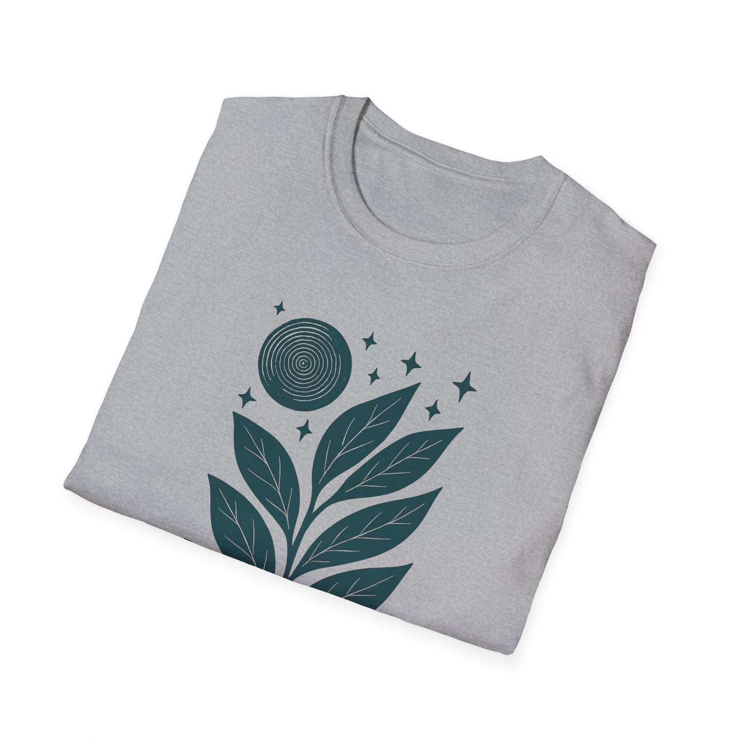 Celestial Leaves Under Moon Glow T-shirt