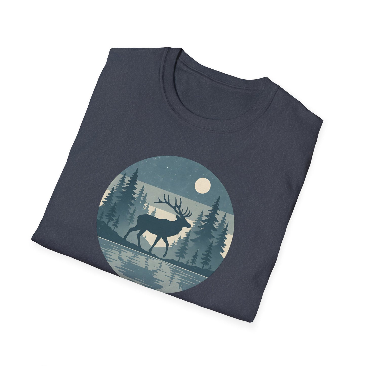 Elk Under Moonlight