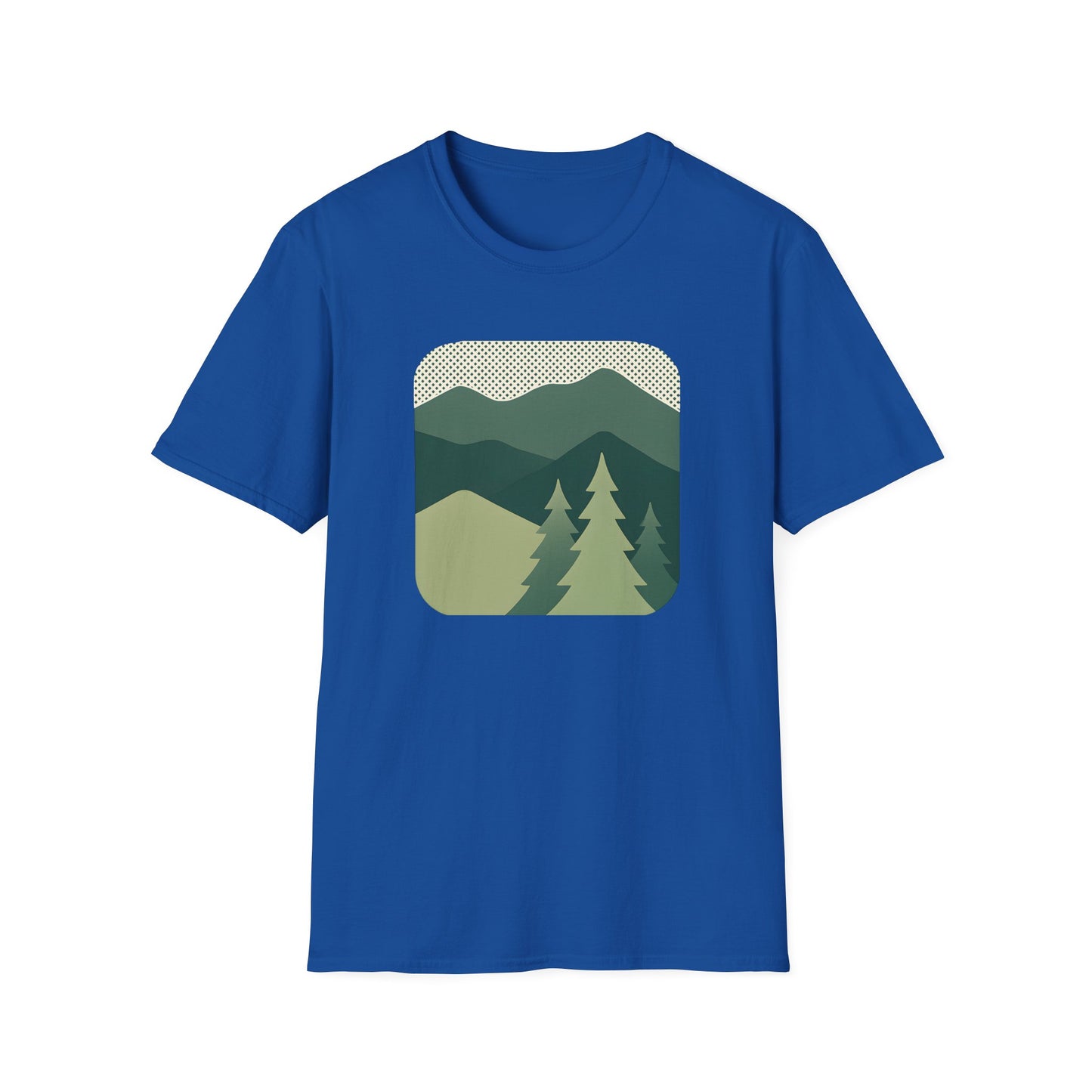 Minimalist Green Mountain Landscape T-shirt