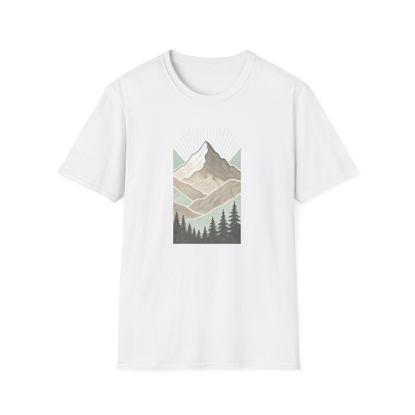 Sun Rays Over Layered Mountains T-shirt