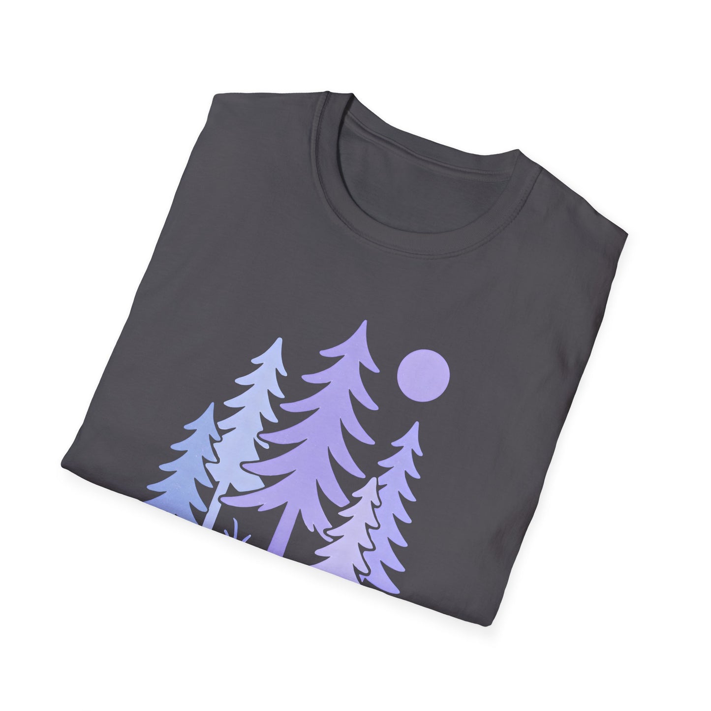 Serene Purple Forest Drawing T-shirt