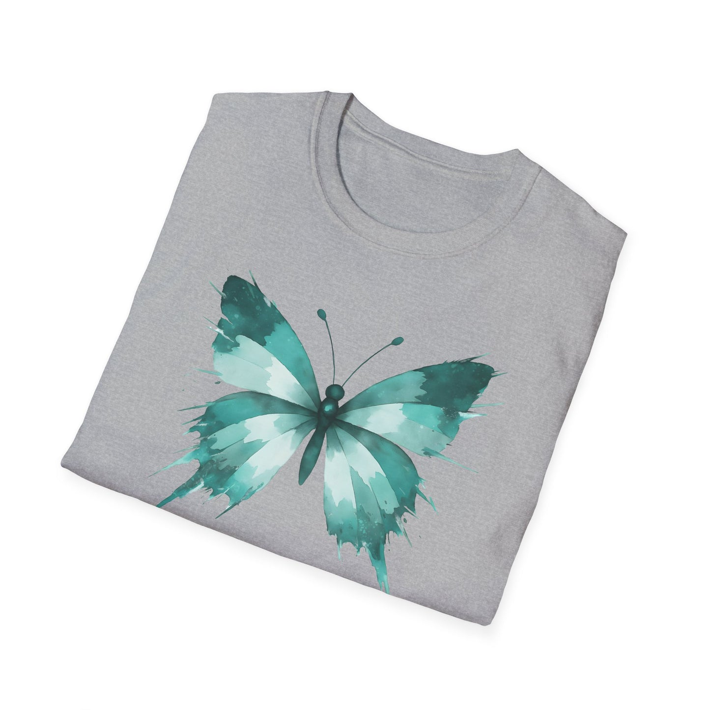 Butterfly Teal Watercolor