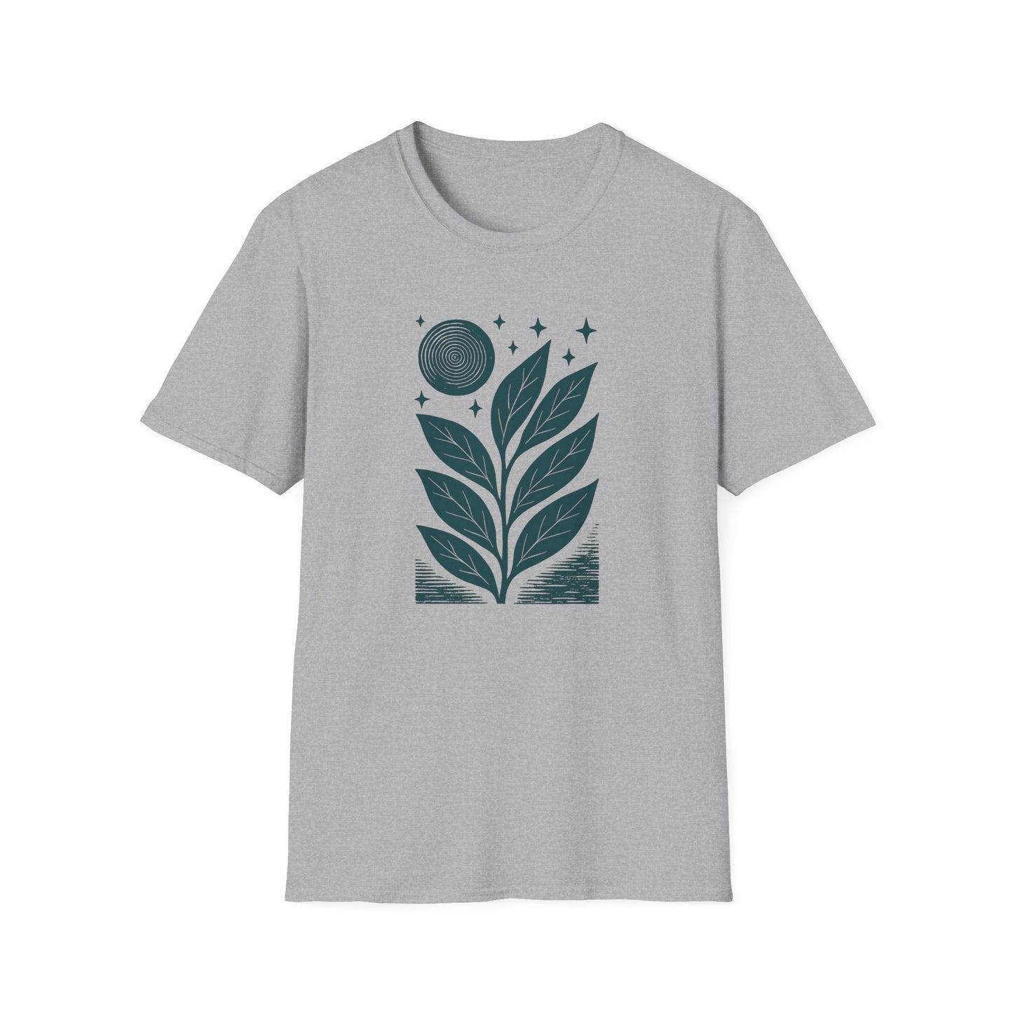 Celestial Leaves Under Moon Glow T-shirt