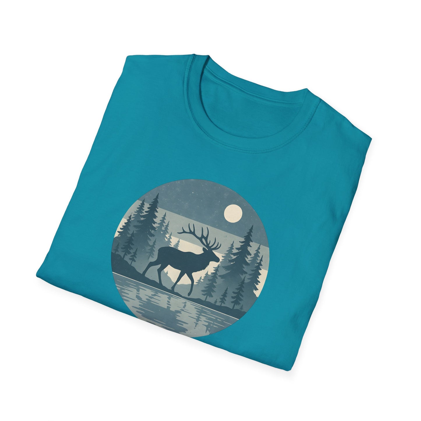 Elk Under Moonlight