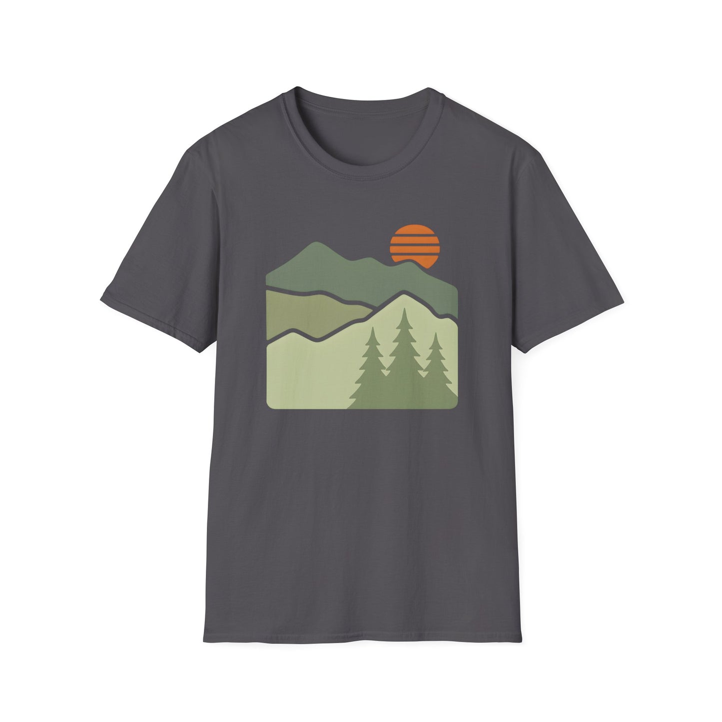 Striped Sun Over Mountain Layers T-shirt