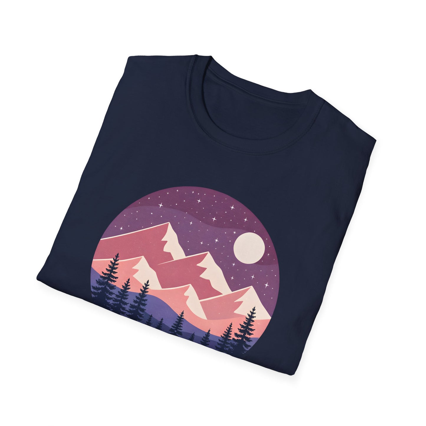 Purple Night Sky Over Mountains T-shirt