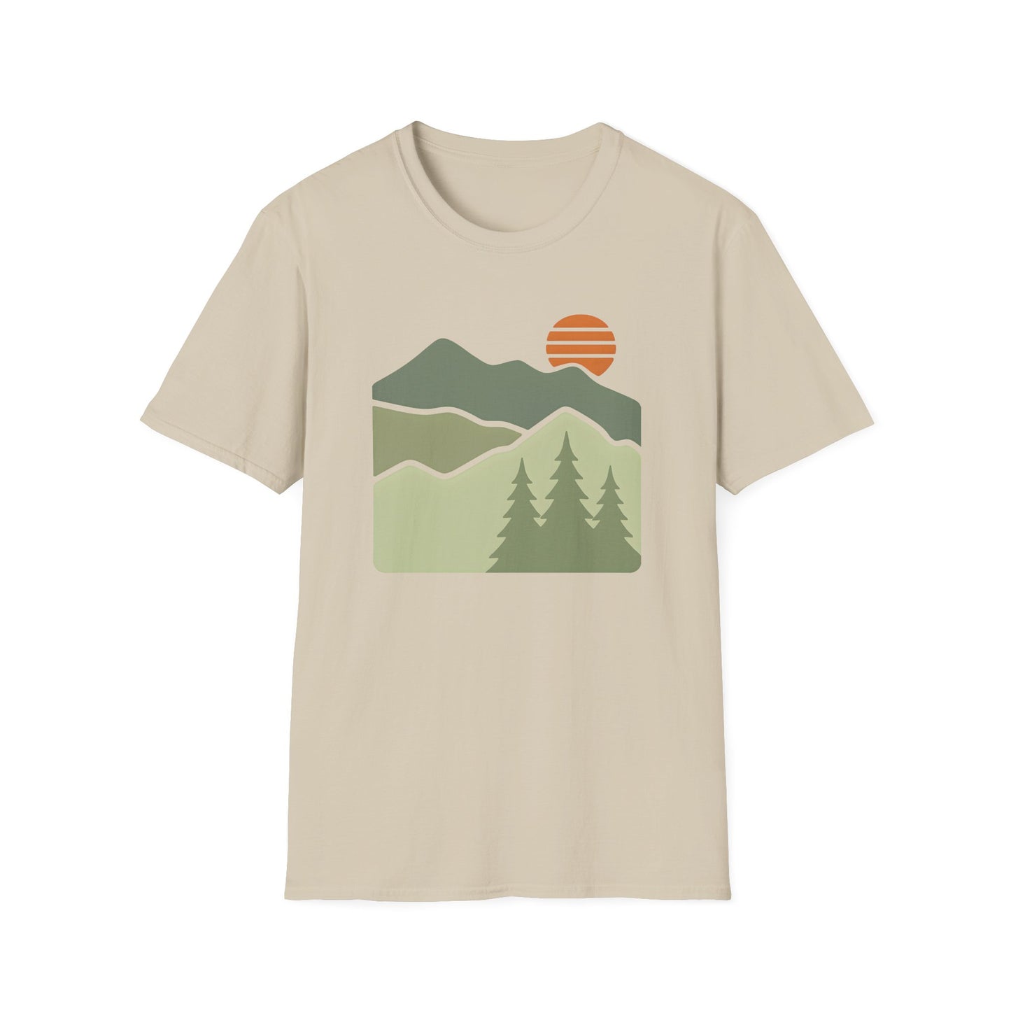 Striped Sun Over Mountain Layers T-shirt