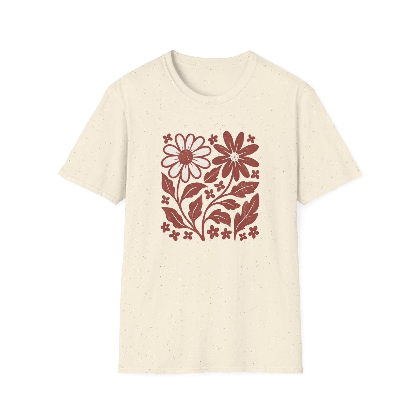 Maroon Flower Friends T-shirt