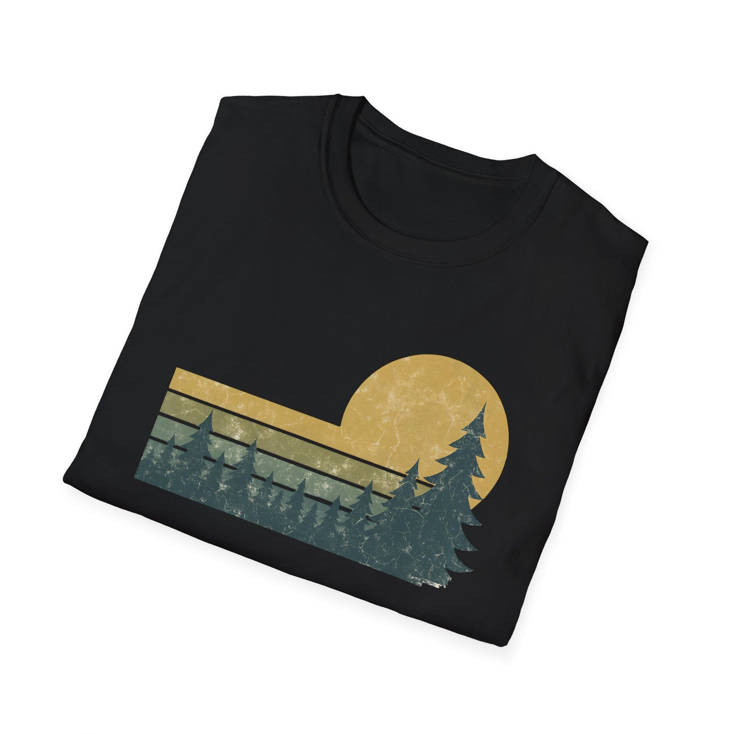 Retro Sunset Over Pines T-shirt