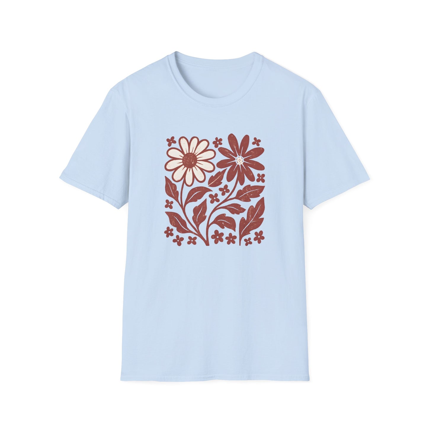 Maroon Flower Friends T-shirt