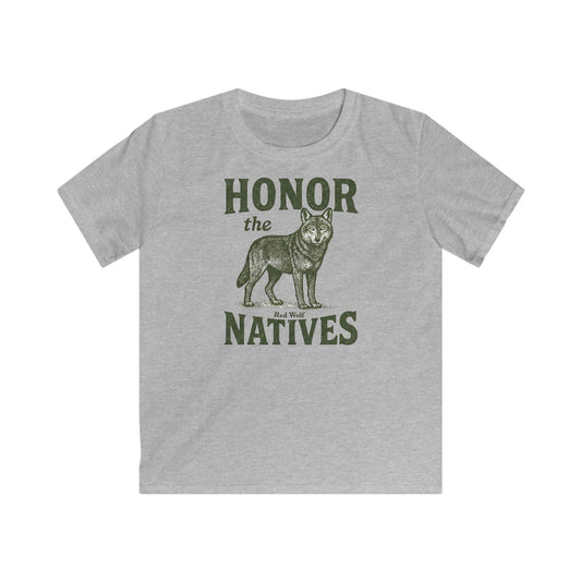 Children's Honor The Natives Red Wolf T-shirt
