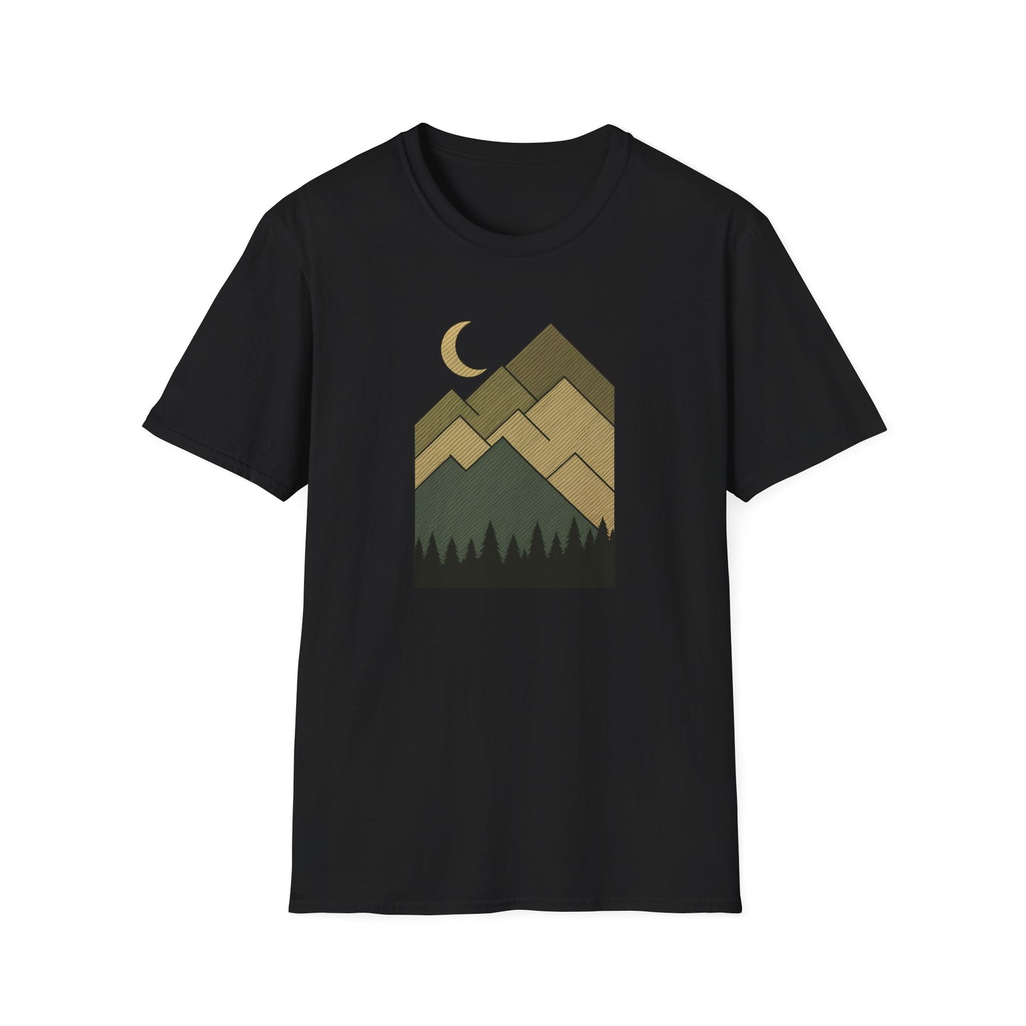 Moon Over Lined Mountains T-shirt