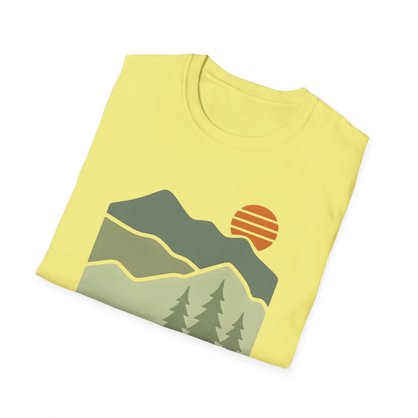 Striped Sun Over Mountain Layers T-shirt