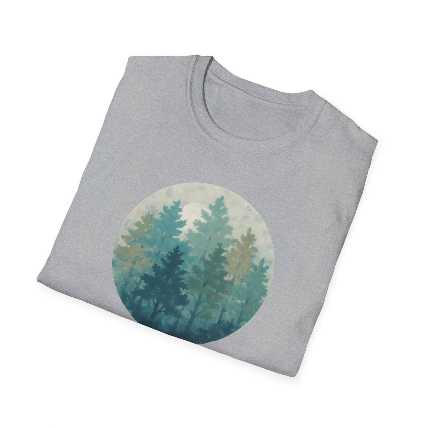 Forest Oil Painting Teals