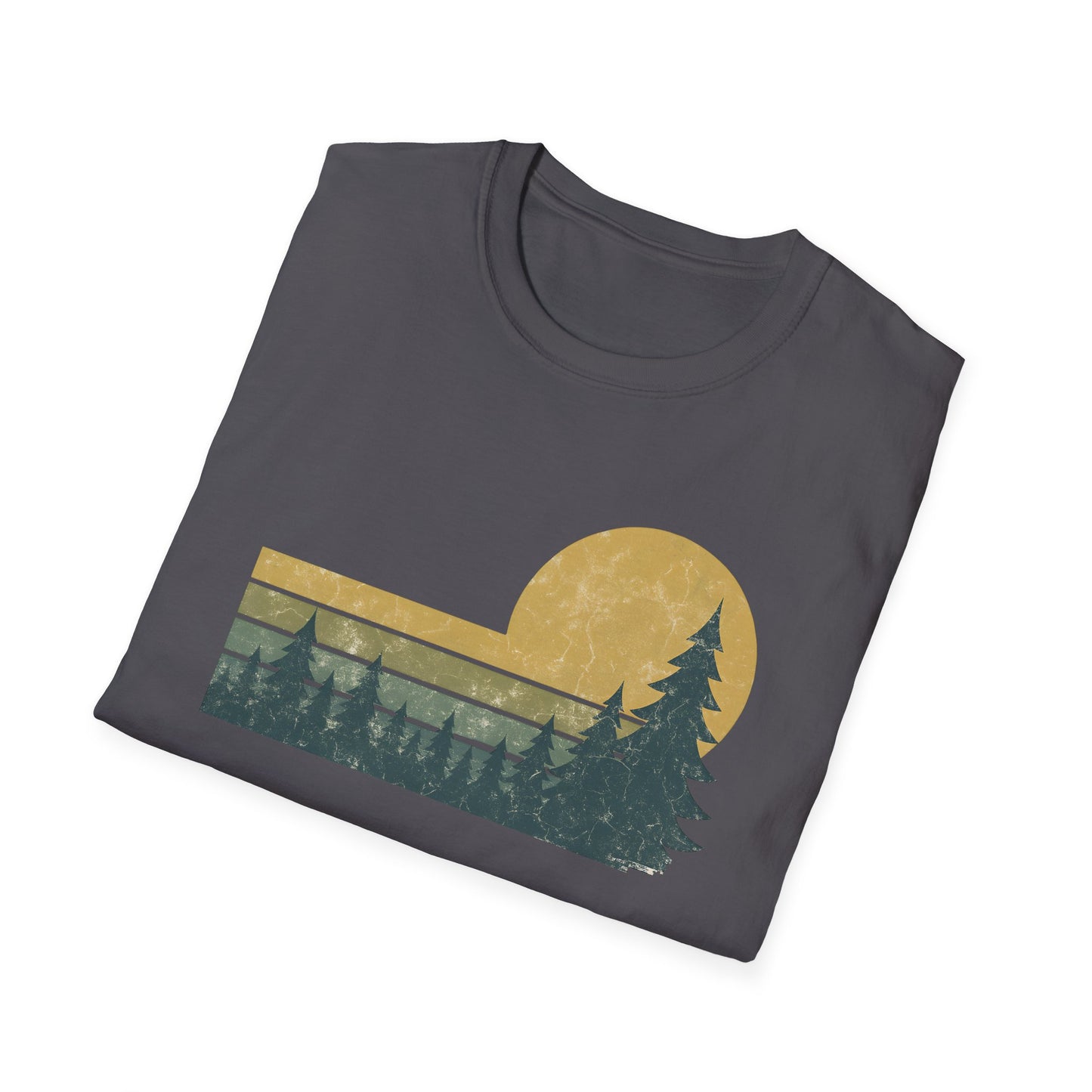 Retro Sunset Over Pines T-shirt