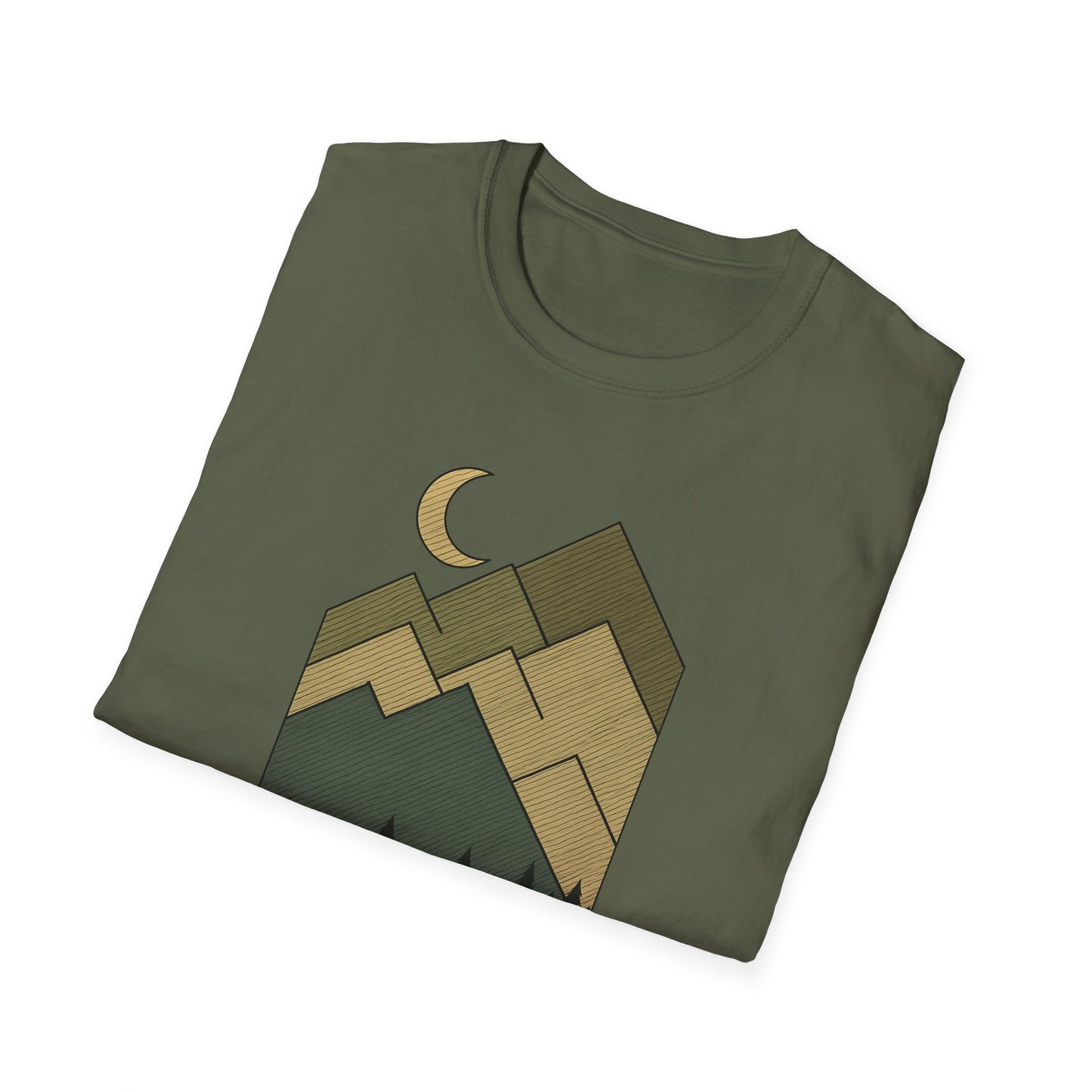 Moon Over Lined Mountains T-shirt