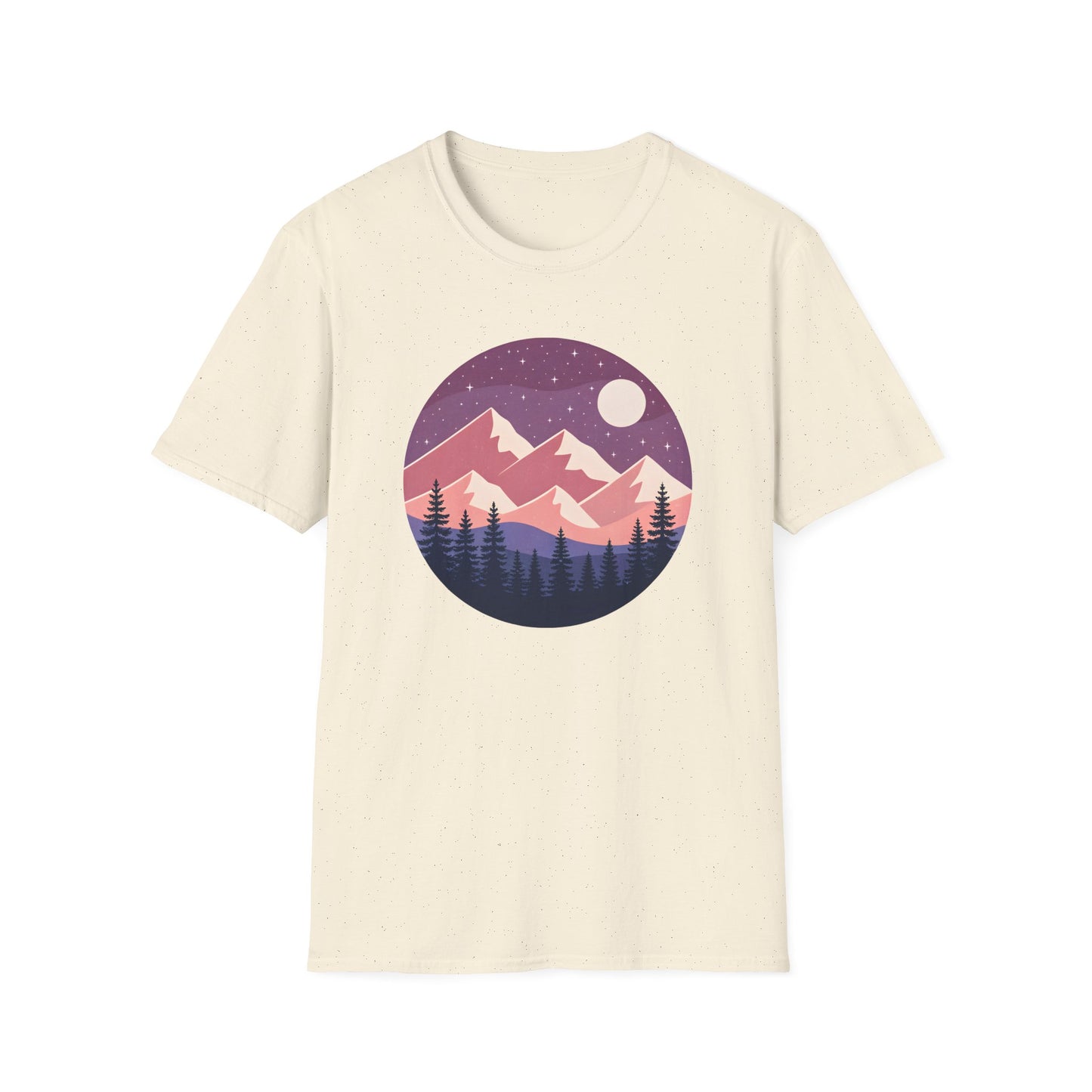 Purple Night Sky Over Mountains T-shirt