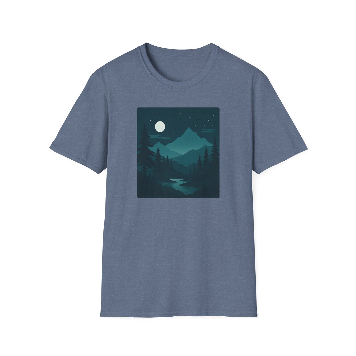 Dark Night Mountain Landscape