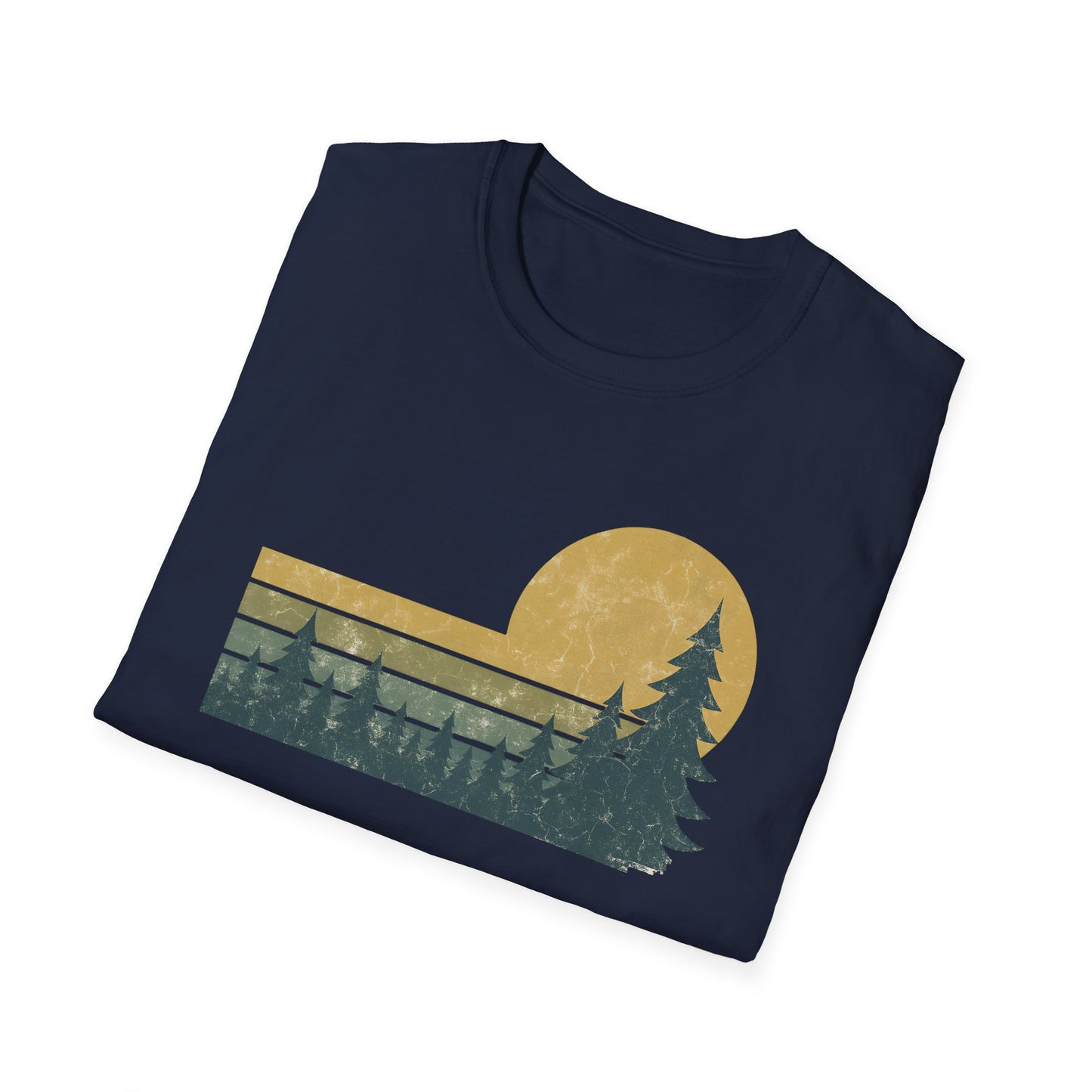 Retro Sunset Over Pines T-shirt