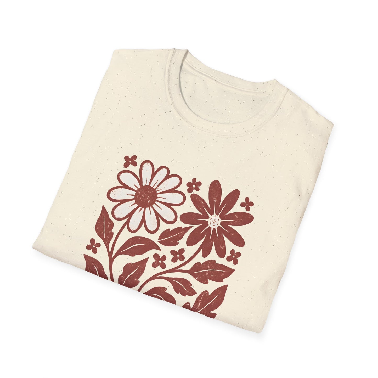 Maroon Flower Friends T-shirt