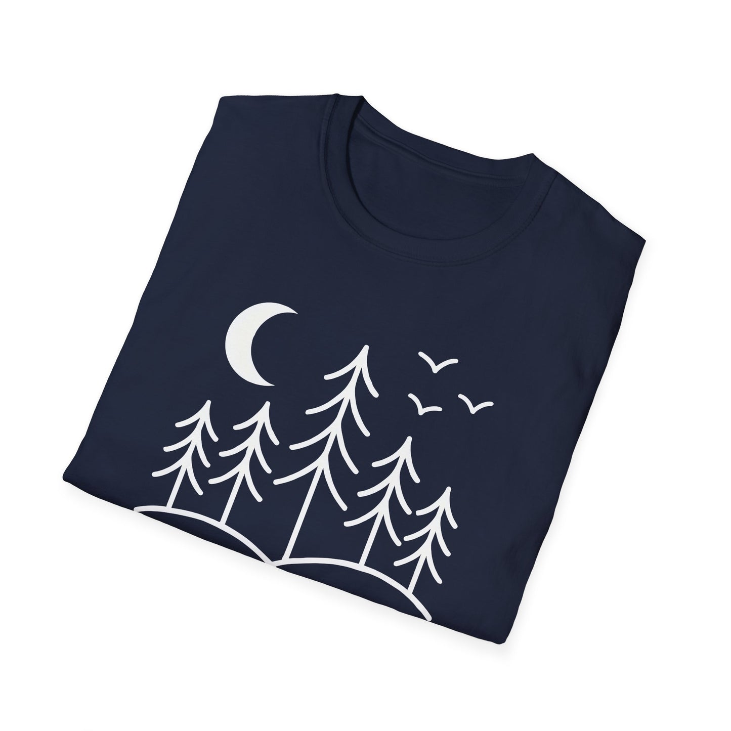 Minimalist Pines Under The Moon T-shirt