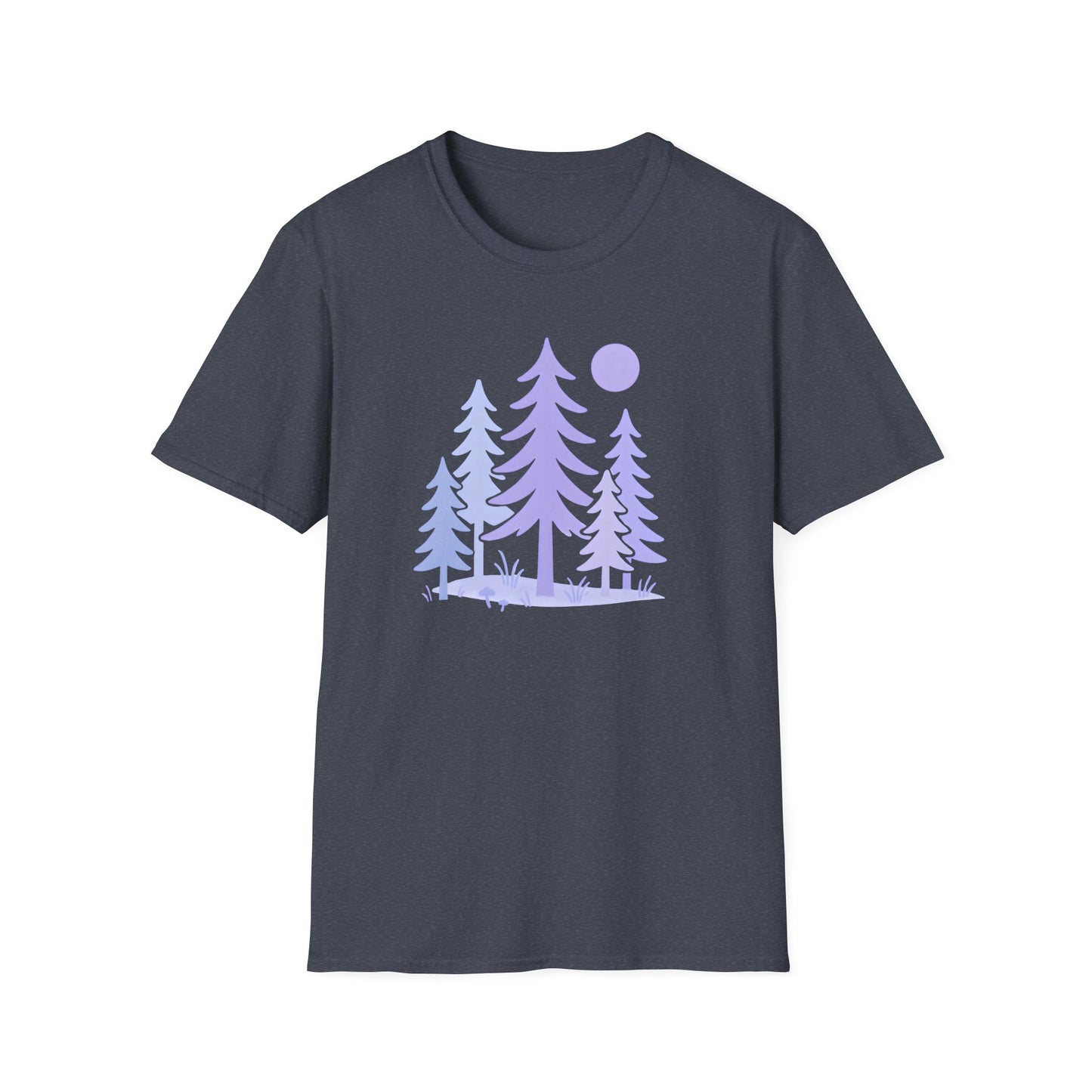 Serene Purple Forest Drawing T-shirt