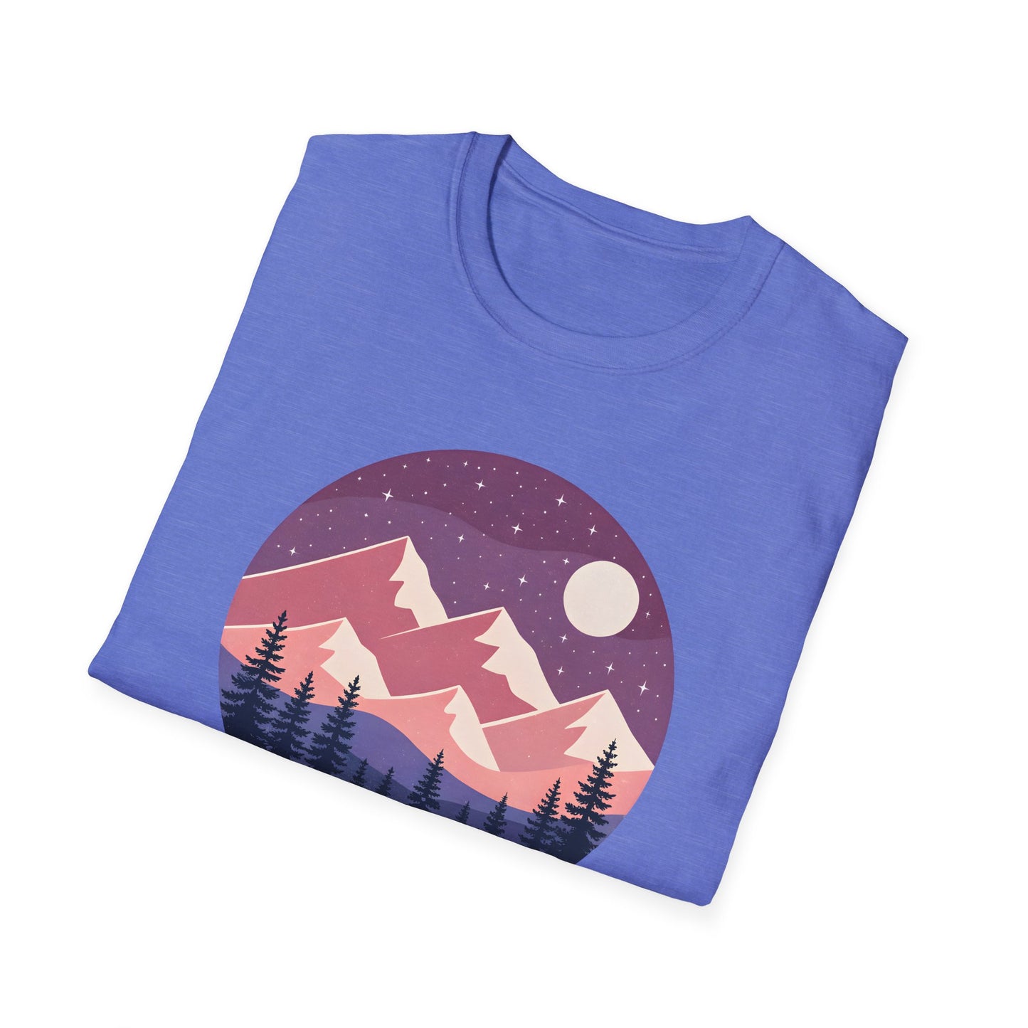 Purple Night Sky Over Mountains T-shirt
