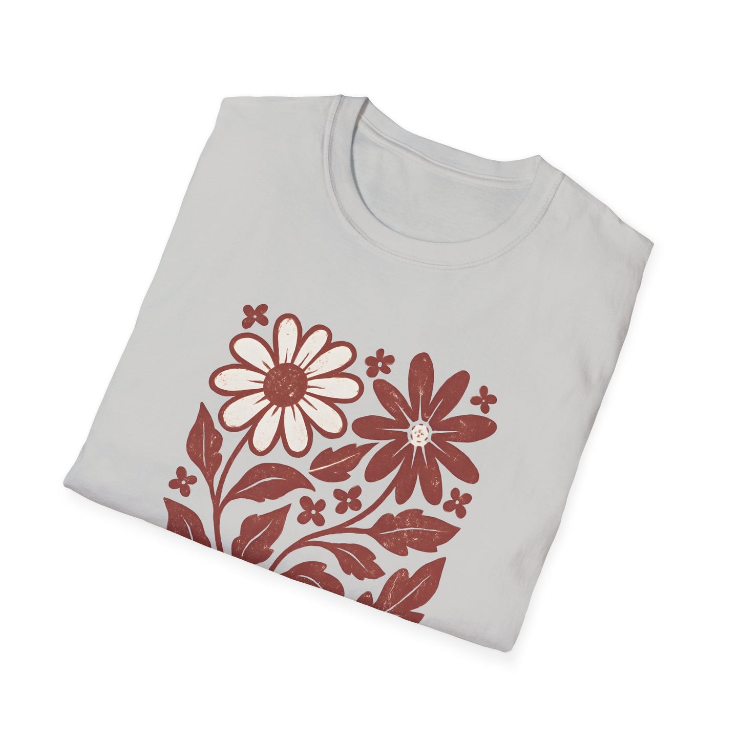 Maroon Flower Friends T-shirt