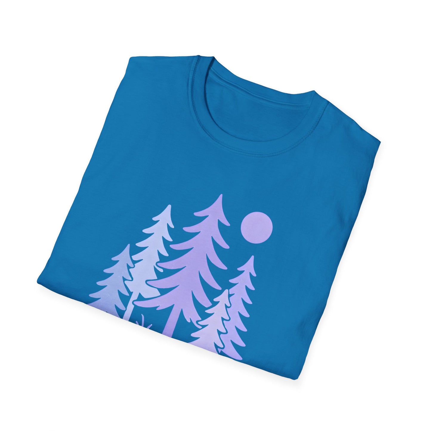 Serene Purple Forest Drawing T-shirt
