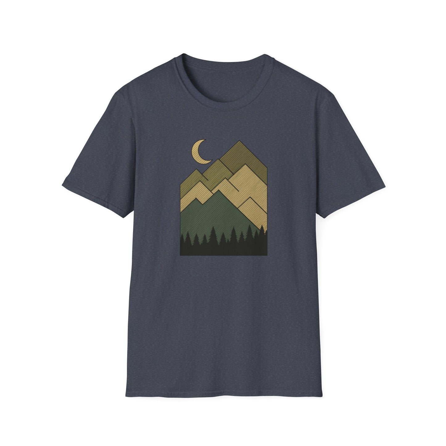 Moon Over Lined Mountains T-shirt