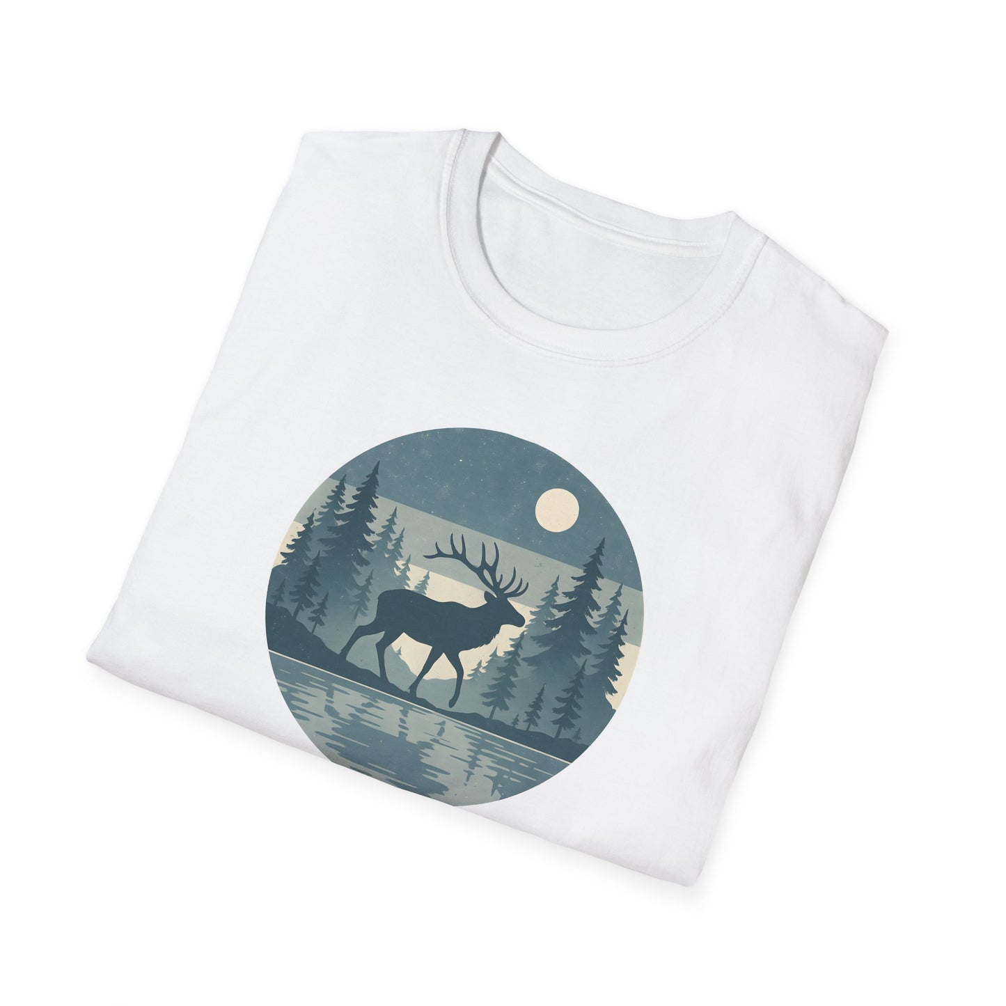 Elk Under Moonlight